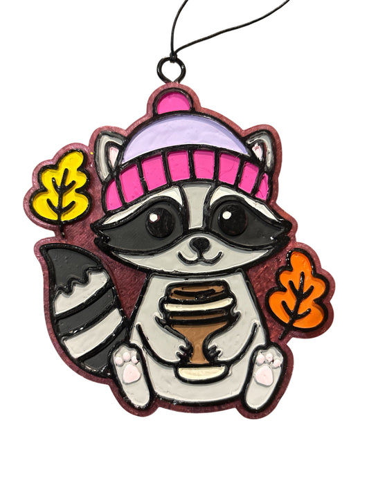 Fall Raccoon Car Freshie
